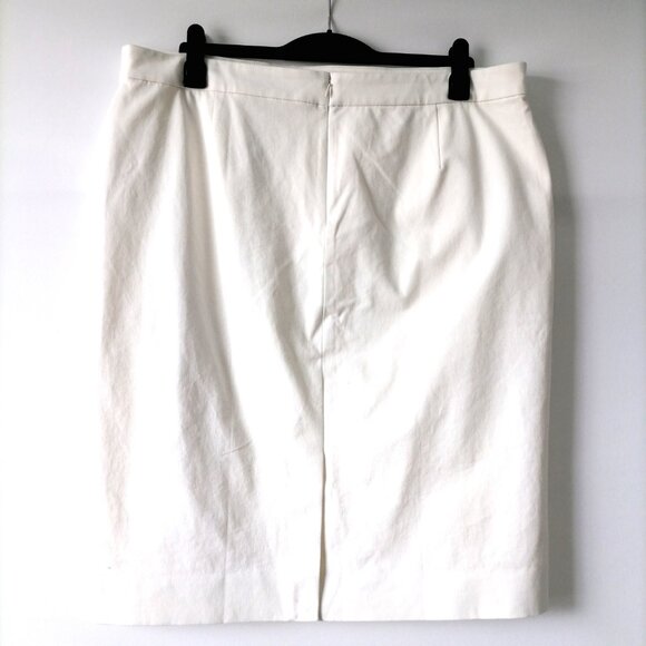 J .Crew Ivory Slit Side Zip Straight & Pencil Skirt Size 20T New With Defect - Picture 4 of 9